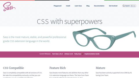 Sass language homepage